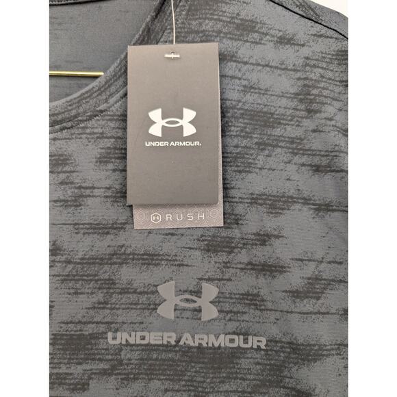 NWT Under Armour Men's UA Vanish Energy Printed Short Sleeve in Anthracite sz L - Picture 4 of 7